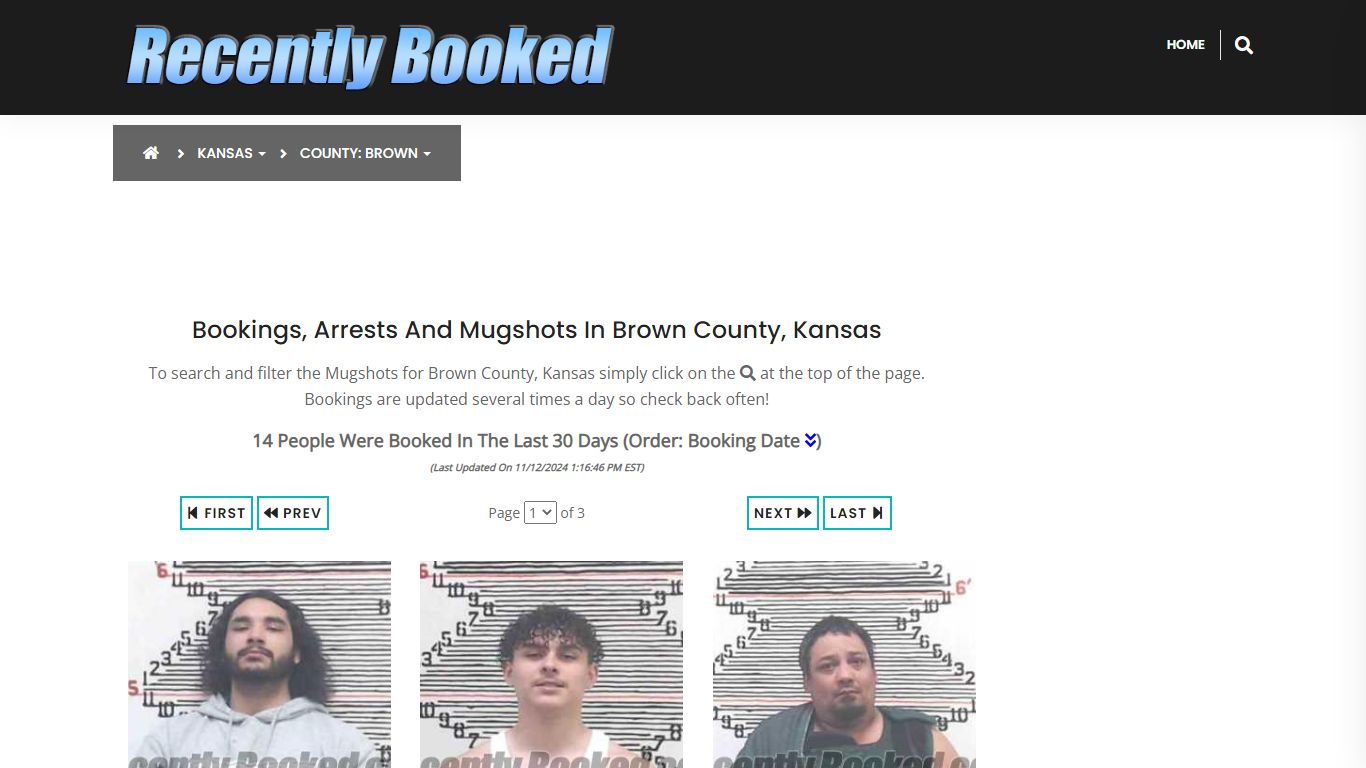 Bookings, Arrests and Mugshots in Brown County, Kansas - Recently Booked