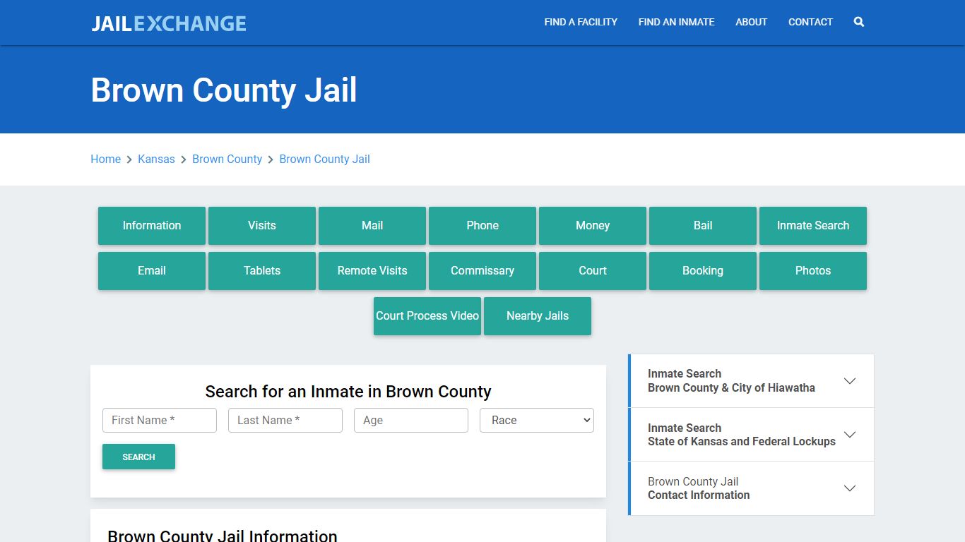 Brown County Jail Roster Lookup, KS, Inmate Search