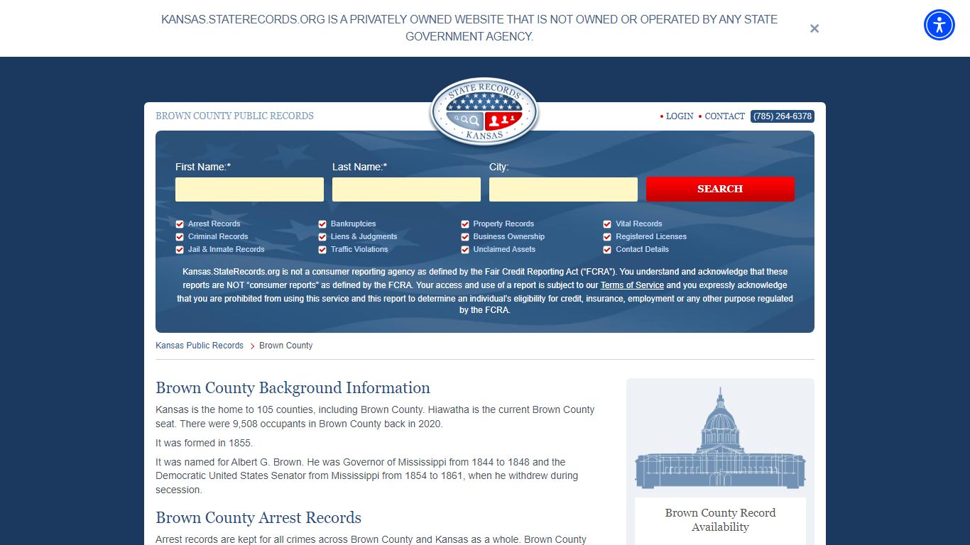 Brown County Arrest, Court, and Public Records | StateRecords.org
